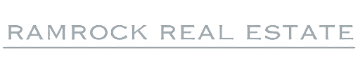 Light grey horizontal Ramrock Real Estate logo